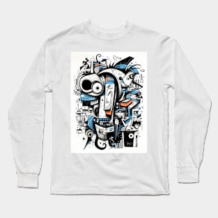 Cartoon Anteater Graffiti #1 Long Sleeve T-Shirt